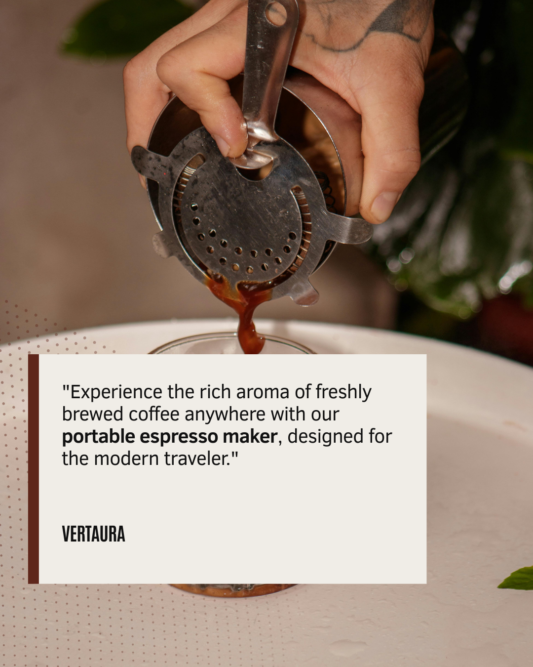 Vertaura Classic Italian Style Double-Tube Espresso Maker (200ml)
