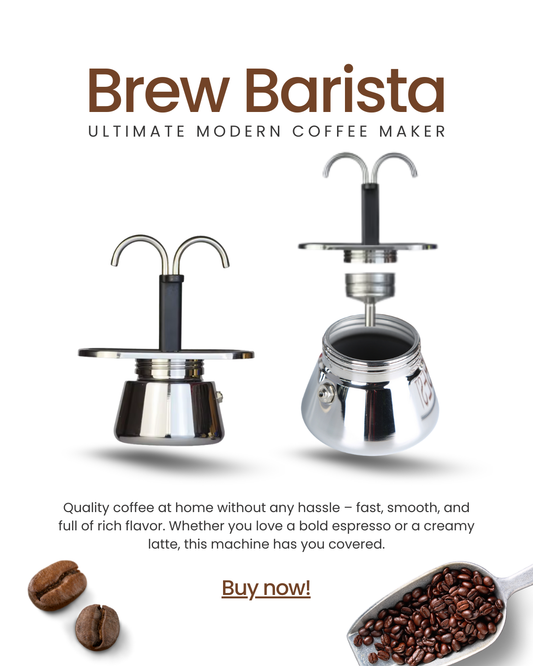 Vertaura Classic Italian Style Double-Tube Espresso Maker (200ml)