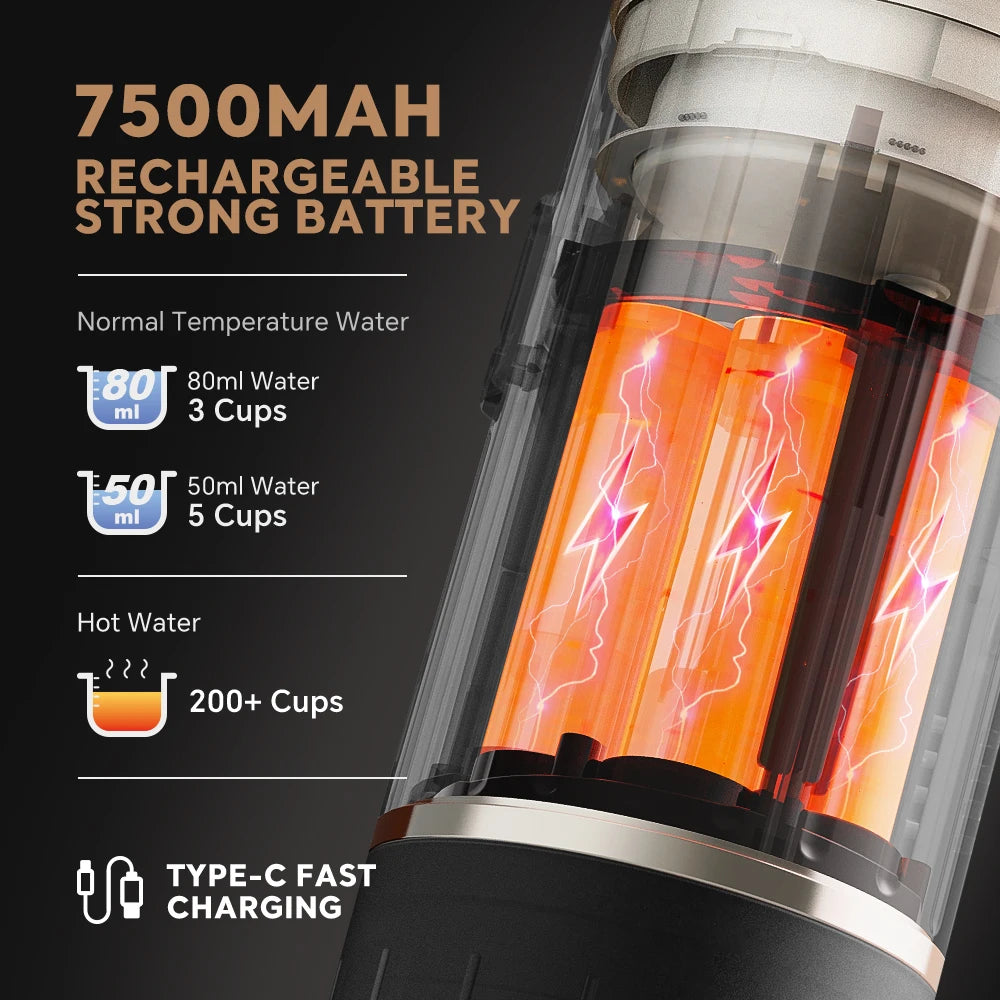 Wireless Electric Portable Espresso Coffee Machine for Car & Home Camping