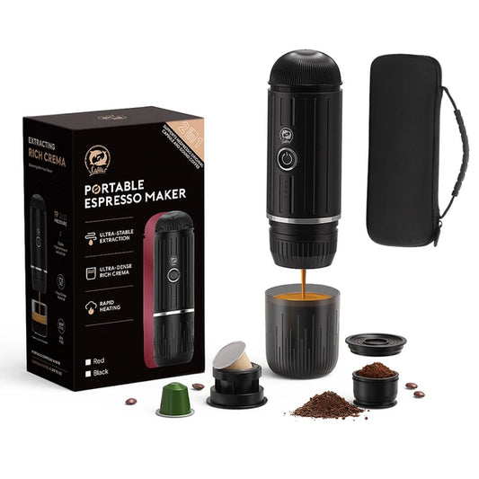 Wireless Electric Portable Espresso Coffee Machine for Car & Home Camping